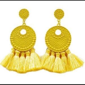 Hello tassel earrings